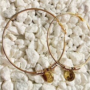 Handcrafted Golden Hoop Earrings 💛